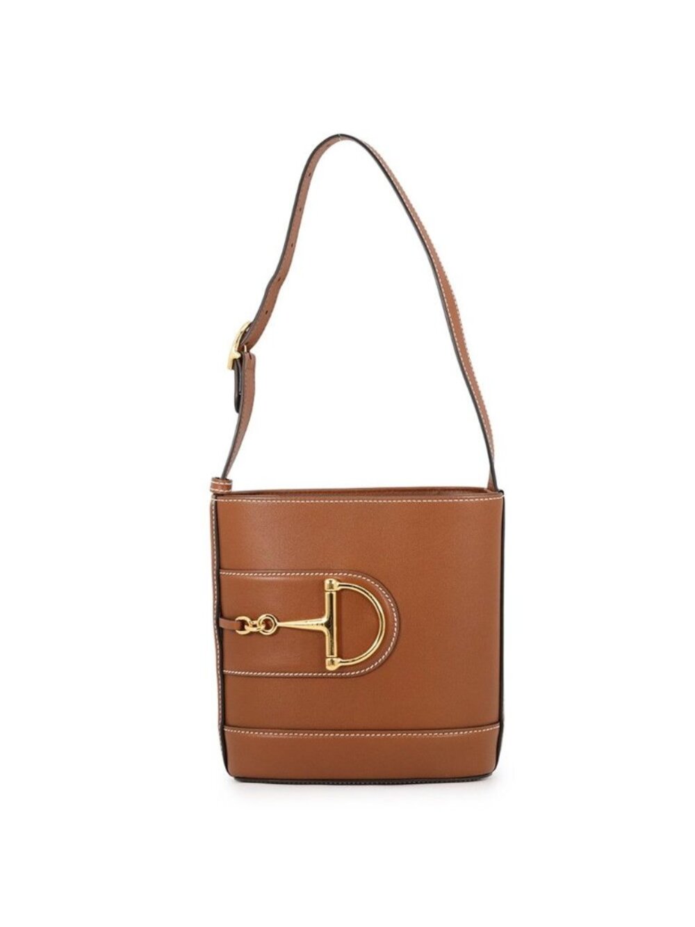 Gucci Shoulder Bag Horsebit Small Bucketbag Leather 2-Way
